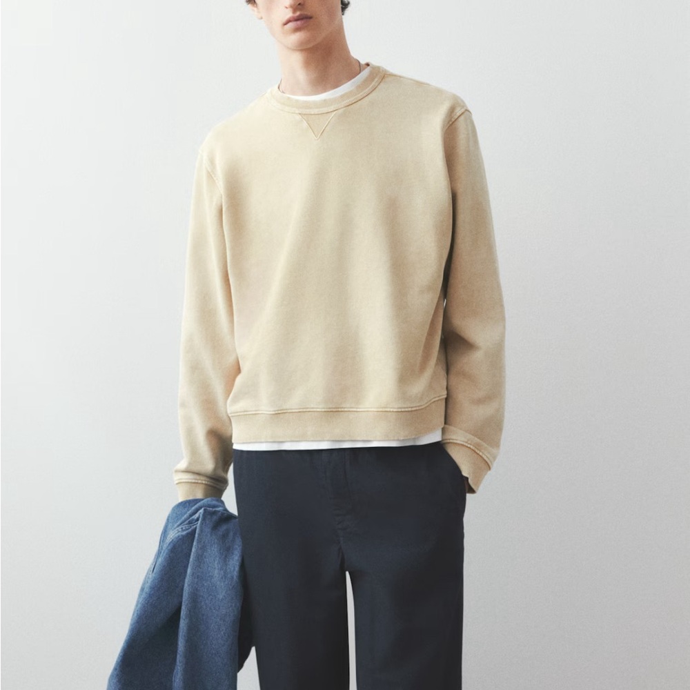 H&M MENS REGULAR FIT CREWNECK SWEATSHIRT